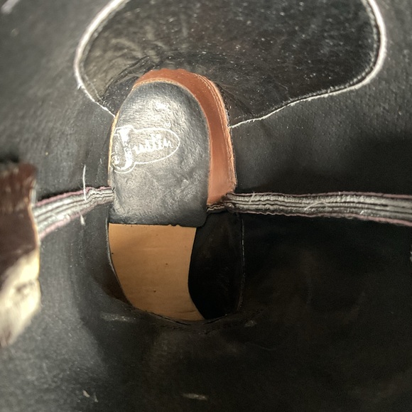 Justin Calf Hair On Cow Hide Pony Cowgirl Roper Boots 6 B Western USA Made - Picture 3 of 15